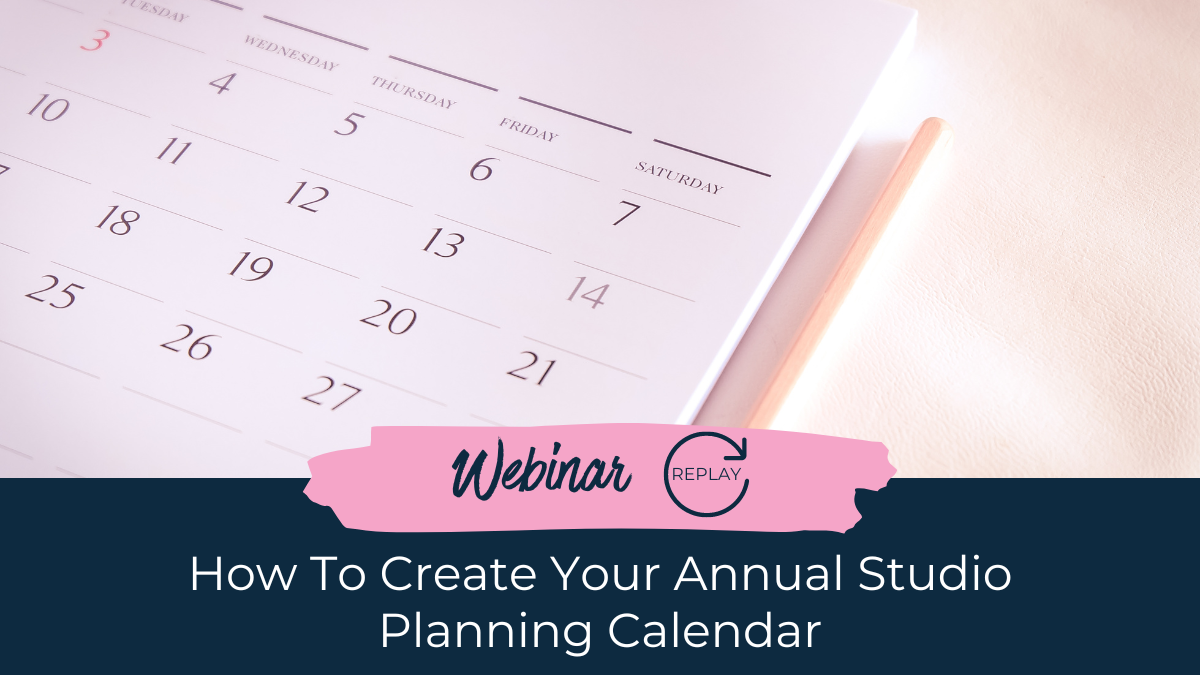 How to create your annual studio planning calendar