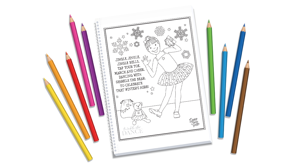 Jingle Bells Holiday Dance Party Coloring Page